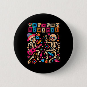 Dia De Los Muertos Tag Der Toten Mexikanischer Ske Button