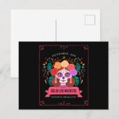 Dia de los muertos Tag der Toten Postkarte (Vorne/Hinten)