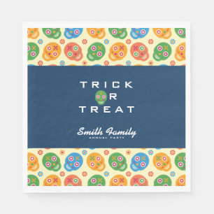 Dia De Los Muertos. Tag der Toten. Zuckerschädel. Serviette