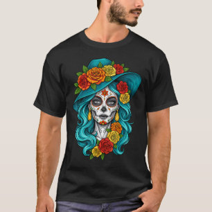 Dia De Los Muertos Tag Der Toten Zuckerschädel T-Shirt