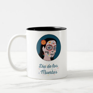 Día de Los Muertos Tag der Toten Zweifarbige Tasse