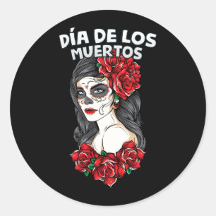 Dia De Los Muertos Tag Der Verstorbenen Regierungs Runder Aufkleber
