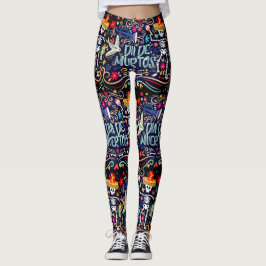 Dia de Los Muertos Tag des Toten Halloween Leggings
