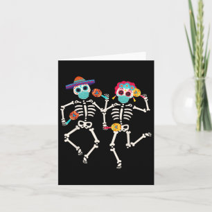 Dia de Los Muertos Tag des Toten Schädeltanzes Karte