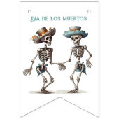 Dia de los Muertos tanzende Skelette anpassbar Wimpelkette (Dritte Fahne)