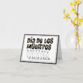 Dia De Los Muertos - tanzende Skelette Karte (Gelbe Blume)