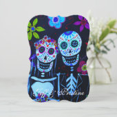 DIA DE LOS MUERTOS TE AMO WEDD EINLADUNG (Stehend Vorderseite)