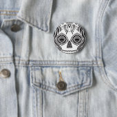 Dia de los Muertos That Girl Skull Button (Beispiel)