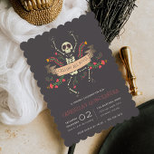 Día de los Muertos Theme Quinceanera Einladung