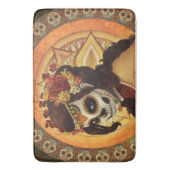 Dia De Los Muertos Throw Pillow Badematte (Vorderseite Vertikal)