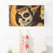 Dia De Los Muertos Throw Pillow Banner (Insitu)