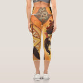 Dia De Los Muertos Throw Pillow Capri Leggings (Rückseite)