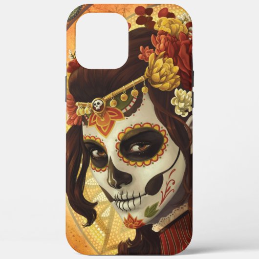 Dia De Los Muertos Throw Pillow Case-Mate iPhone Hülle (Rückseite)