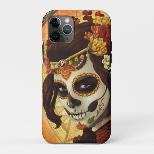 Dia De Los Muertos Throw Pillow Case-Mate iPhone Hülle (Rückseite)