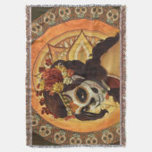 Dia De Los Muertos Throw Pillow Decke (Vorderseite Vertikal)
