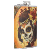Dia De Los Muertos Throw Pillow Flachmann (Rechts)