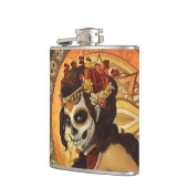 Dia De Los Muertos Throw Pillow Flachmann (Links)