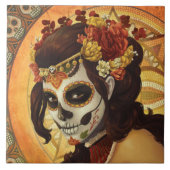Dia De Los Muertos Throw Pillow Fliese (Vorderseite)