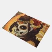 Dia De Los Muertos Throw Pillow Fußmatte (Schrägansicht)