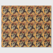 Dia De Los Muertos Throw Pillow Geschenkpapier (Flach)