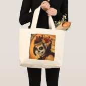 Dia De Los Muertos Throw Pillow Jumbo Stoffbeutel (Vorderseite (Produkt))