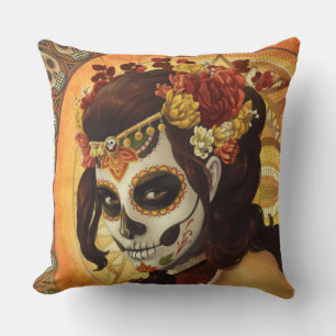 Dia De Los Muertos Throw Pillow Kissen