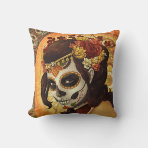 Dia De Los Muertos Throw Pillow Kissen
