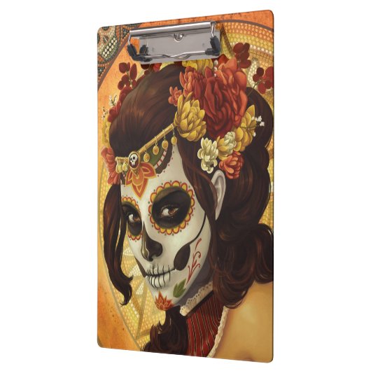 Dia De Los Muertos Throw Pillow Klemmbrett (Links)