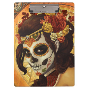 Dia De Los Muertos Throw Pillow Klemmbrett