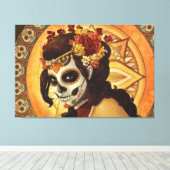Dia De Los Muertos Throw Pillow Leinwanddruck (Insitu (Holzboden))