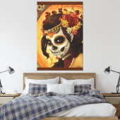 Dia De Los Muertos Throw Pillow Leinwanddruck (Insitu (Schlafzimmer))