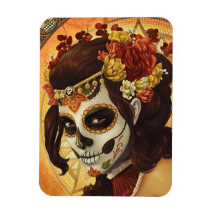 Dia De Los Muertos Throw Pillow Magnet