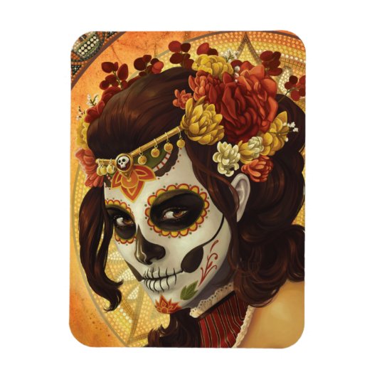 Dia De Los Muertos Throw Pillow Magnet (Vertikal)
