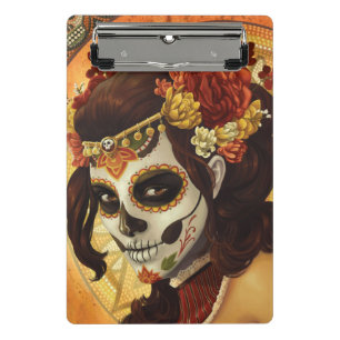 Dia De Los Muertos Throw Pillow Mini Klemmbrett