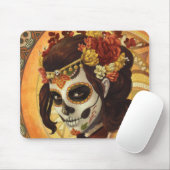 Dia De Los Muertos Throw Pillow Mousepad (Mit Mouse)