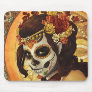 Dia De Los Muertos Throw Pillow Mousepad