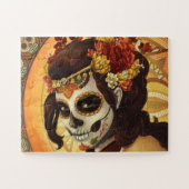 Dia De Los Muertos Throw Pillow Puzzle (Horizontal)