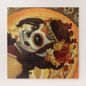 Dia De Los Muertos Throw Pillow Puzzle (Horizontal)