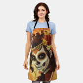 Dia De Los Muertos Throw Pillow Schürze (Getragen)