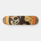 Dia De Los Muertos Throw Pillow Skateboard (Horizontal)