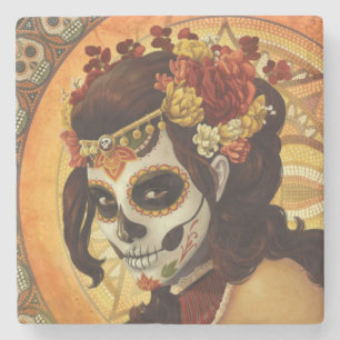 Dia De Los Muertos Throw Pillow Steinuntersetzer