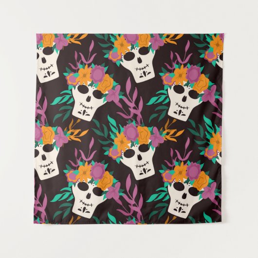 Dia de Los Muertos, traditionelles mexikanisches H Wandteppich (Vorderseite)