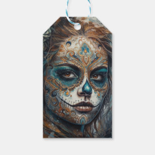 Dia de los Muertos turquoise, cutomizable Geschenkanhänger