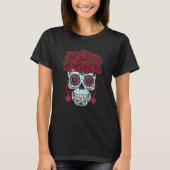 Dia De Los Muertos Valentines Day Roses Valentine T-Shirt (Vorderseite)