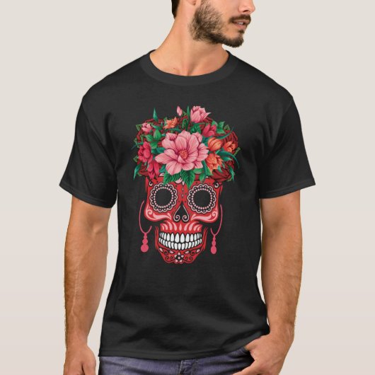 Dia De Los Muertos Valentines Day T-Shirt (Vorderseite)