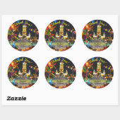 Dia de Los Muertos Vielen Dank PV-190130 Runder Aufkleber (Blatt)