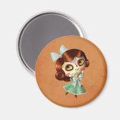 Dia de Los Muertos Vintag Doll Magnet (Vorderseite/Rückseite)