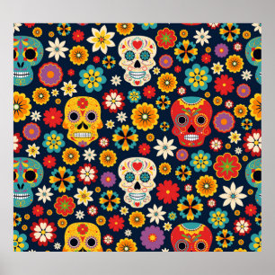 Dia de los Muertos Vintag Poster