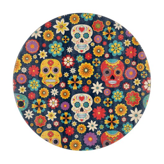 Dia de los Muertos Vintag Schneidebrett (Vorderseite)