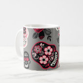 Dia de los Muertos: Vintages Muster Kaffeetasse (Vorderseite Links)